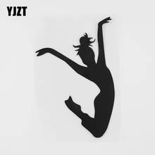 YJZT-calcomanía de vinilo para chica bailarina, pegatina para coche, color negro/plata, 9,3 cm x 14,3 cm, 8A-0890 2024 - compra barato