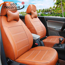 Autodecorun-capa de couro para assento de carro, acessório personalizado, protetor de almofada de assento para hyundai potência 14 2024 - compre barato