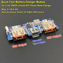 Micro bateria tipo-c de 5v 2a, módulo de carregamento rápido para bateria de lítio li-ion 18650 diy power bank 2024 - compre barato