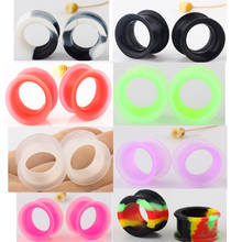 Medidores de oreja de silicona suave, doble campana, expansores de Piercing para la oreja, juego colorido, 16 Uds., 2g-5/8 2024 - compra barato