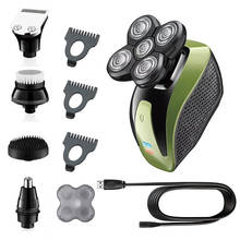 5in1 washable professional bald shaving machine for men electric shaver beard trimmer rechargeable electric razor grooming set 2024 - buy cheap