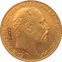 24 K позолоченные 1902 Соединенные монеты Королевства копия 2024 - купить недорого