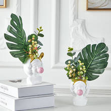 Vaso de resina para casa, vaso de flores pequeno de resina estilo nórdico para decoração 2024 - compre barato
