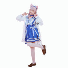 Anime VTuber Hololive Minato Aqua SJ School Uniform Dress Cute Suit Any Size Cosplay Costume Women Halloween 2024 - buy cheap