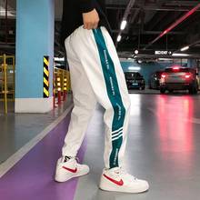 Calça esportiva masculina, calça de corrida hip hop para homens, casual, com cintura elástica 2024 - compre barato