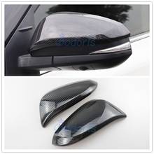 Cubierta de espejo retrovisor de fibra de carbono, cubierta de carcasa de tapa de ala lateral, embellecedores de 2014, 2015, 2016, 2017, 2018 para Toyota RAV4 XA40, accesorio 2024 - compra barato