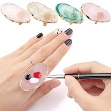 Resin Nail Palette Art Finger Ring Plate Gel Polish Cream Holder Mixing Color Palette Nail Art Equipment Cosmetic Makeup Pallete 2024 - buy cheap