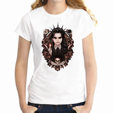 Новая женская футболка I Hate Everything Wednesday Addams Goth для девочек с коротким рукавом Футболка Harajuku уличная футболки топы 2024 - купить недорого