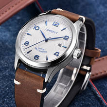 Corgeut 42mm Mechanical clock luxury top brand leather Sapphire crystal calendar male sport Automatic men wristwatch 2024 - buy cheap