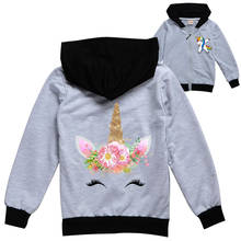 Anime Dabbing Unicorn Game Children Hooded Zipper Coat Kids Clothes Boys Girls Teen Jackets Autumn Spring Outwear Thin Hoodies 2024 - buy cheap