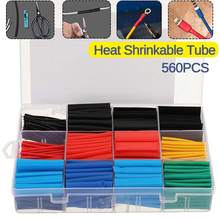 560 Pcs Heat Shrink Tubing Insulation Shrinkable Tubes 2:1 Electrical Wire Cable Wrap Assortment Electric Insulation Sleeve Kit 2024 - buy cheap