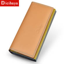 DICIHAYA Brand Latest Soft Leather Long Women Wallet Zipper Purse Clutch Money Phone Card Holder Female Wallets patchwork Purses 2024 - buy cheap
