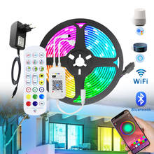 Upgrade WiFi Control Luces LED Strip Light RGB 5050 SMD 2835 Flexible Ribbon Led Tape Diode APP Control Alexa Google Assistant 2024 - buy cheap