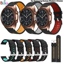 Pulseira de relógio inteligente, pulseira de silicone de substituição para samsung galaxy watch 3 41mm 20mm 2024 - compre barato