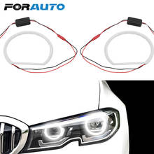 FORAUTO Ultra Bright 2 x 131mm 12V White Halo Cotton Light Car SMD LED Angel Eyes Non Projector for BMW E46 Car-styling 2024 - buy cheap
