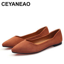 CEYANEAOSoft suede leather flat shoes woman small pointed silk knot mules socofy moccasin spring autumn shallow mouth ballerinas 2024 - buy cheap