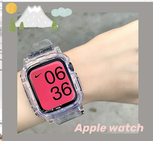 Correa deportiva de silicona blanda para Apple Watch 5 4 3 2 1 38MM 42MM, correa de goma transparente para Iwatch series 5 4 40mm 44mm 2024 - compra barato