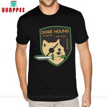 Black Doge Hound Metal Gear Solid T-Shirt Men Cheap Custom Short Sleeves Full Cotton Black Round Neck T Shirt 2024 - buy cheap