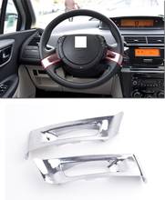 CAPQX 2PCS/Lot For Citroen C4 C-Quatre 2012 2013 2014 Auto Steering Wheel Decoration Frame Trim Cover Sticker 2024 - buy cheap