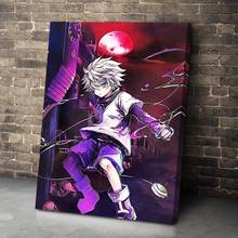 Pintura en lienzo de Hunter X Hunter para decoración del hogar, arte de pared en HD, imágenes impresas, marco de póster púrpura Modular para sala de estar, Japón 2024 - compra barato
