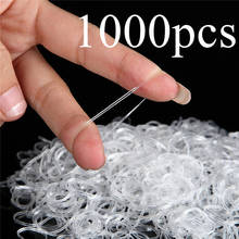 1000pcs Transparent  Hair Holder Rubber Hairband Rope Silicone Ponytail Holder Elastic TPU Tie Gum Rings Girls Hair Accessories 2024 - buy cheap