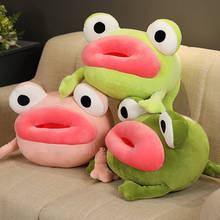 35/45/55cm Super soft and comfortable frog doll cute cute frog plush pillow red lip Frog Plush Stuffed Toy girls' birthday gift 2024 - buy cheap