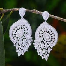 Jimbora Luxury Cubic Zirconia Wedding Party Big Drop Dangle Earrings Jewelry For Women Fashion Noble High Quality Jewelry 2020 2024 - buy cheap