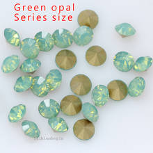 ss4-ss38 green opal pointed back crystal rhinestones glass strass chatons stone Nail Art Decoration jewelry design loose beads 2024 - buy cheap