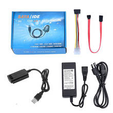 Cable adaptador SATA PATA IDE a USB 2,0, convertidor HDD para disco duro de 2,5 "y 3,5" con enchufe adaptador de corriente CA externo 2024 - compra barato