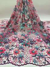 O mais recente tecido de lantejoulas da austrália tecido bordado de malha francesa renda de paetês vestido de banquete, vestido, tecido de casamento 2024 - compre barato