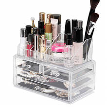 Clear Acrylic Makeup Organizer Desktop Cosmetic Drawer Storage Box Lipstick Makeup Brush Holder Dust-proof Jewelry Storage Box 2024 - buy cheap