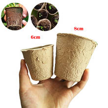 6cm/8cm planta pote de papel starters plântulas berçário copo herb kit para plantas de cultivo doméstico semente de flor orgânica biodegradável 2024 - compre barato