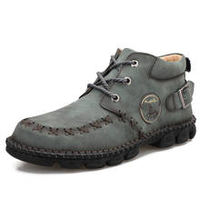 Мужские ботинки модные стильные кожаные мужские ботинки 2020 Новое поступление мужская обувь повседневная дизайнерская Осенняя обувь для мужчин размера плюс 38-48 2024 - купить недорого