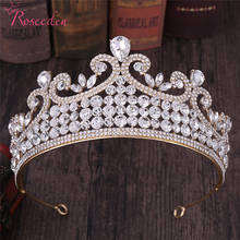 Vintage Baroque Shiny Crystal Wedding Bridal Tiara Crown Bridesmaid Hair Jewelry RE3762 2024 - buy cheap