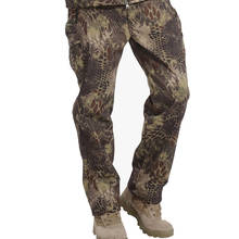 TAD Shark Skin Waterproof Windproof Outdoor Hiking Climbing CS Camouflage Hunting Pants Men Fleece Trousers Military Army Pant 2024 - buy cheap
