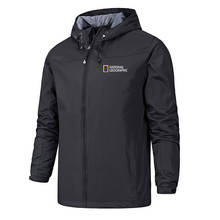 2021 National Geographic Men's Windproof Jacket Brand Casual Outdoor Waterproof Hooded Coat Sports Outwear Overcoat Man Clot 2024 - buy cheap