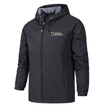 2021 National Geographic Men's Windproof Jacket Brand Casual Outdoor Waterproof Hooded Coat Sports Outwear Overcoat Man Clot