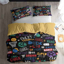 HELENGILI 3D Bedding Set Basketball Print Duvet cover set lifelike bedclothes with pillowcase bed set home Textiles #LQ-34 2024 - buy cheap