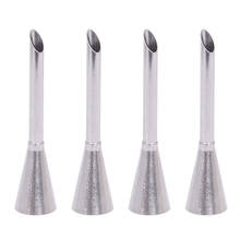 4Pcs Icing Piping Nozzle Tip Stainless Steel Long Puff Cream Injector Cake Pastry Confectionery Decorating Silk Flower Tool 2024 - buy cheap