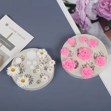 Moldes de silicone flor de rosa margarida, ferramentas de decoração, massa de chocolate, bolos, forma de silicone 2024 - compre barato