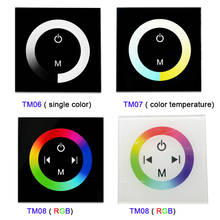 Tm06-interruptor de luz led para parede, tm07, tm08, cor única, ct, rgb, painel touch, controle de intensidade, para tira de luz 2024 - compre barato
