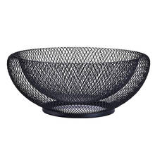 Fruit Basket Round Fruit Basket Metal Fruit Bowl Vegetable Washing Basket Storage for Home Kitchen Restaurant Decor, 25.5x13cm 2024 - buy cheap