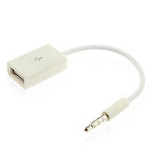 Car MP3 3.5mm Male AUX Audio Plug Jack to USB 2.0 Female Converter Cable Cord 14.5cm SHIDWJ 2024 - buy cheap
