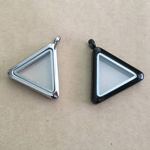 Medallón flotante de aleación en forma de triángulo de alta calidad con diamantes de imitación, colgante de recuerdo vivo, 10 Uds. 2024 - compra barato