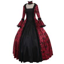 Elegant Dress Lady Retro Large Swing Tight Waist Medieval Maxi Dress Cosplay Halloween Costume Medieval Maxi Dress Women 2021 2024 - buy cheap