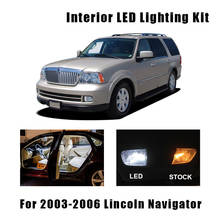 Автомобисветодиодный Светодиодная лампа Canbus для салона, 14 лампочек, белого цвета, купольная лампа для чтения на крышу для Lincoln Navigator 2003-2006, лампа для номерного знака 2024 - купить недорого
