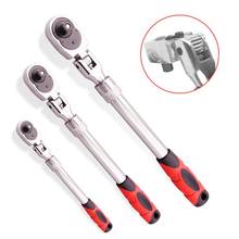 72 Teeth 1/4 1/2 3/8 Telescopic Ratchet Spanner Automatic Quick Release Adjustable 90 Degrees Scaffold Handle Ratchet Wrench Set 2024 - buy cheap
