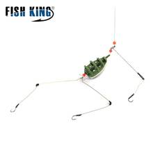 FISH KING-Soporte alimentador de 30-80g, accesorio de pesca con jaula de cebo de plomo, método de anzuelo en línea, señuelo para aparejos de pesca 2024 - compra barato