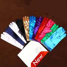 Colorful Satin White Glove Bridal Gloves Green Women Dance Party Wedding Gloves Full Finger Bride Accessories ST267 2024 - buy cheap