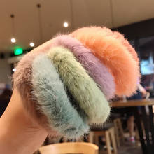 1PCS Autumn and winter color wild plush Sweet furry hair ring Scrunchies  for Women Elastic Girls Hair Accessories 2024 - buy cheap